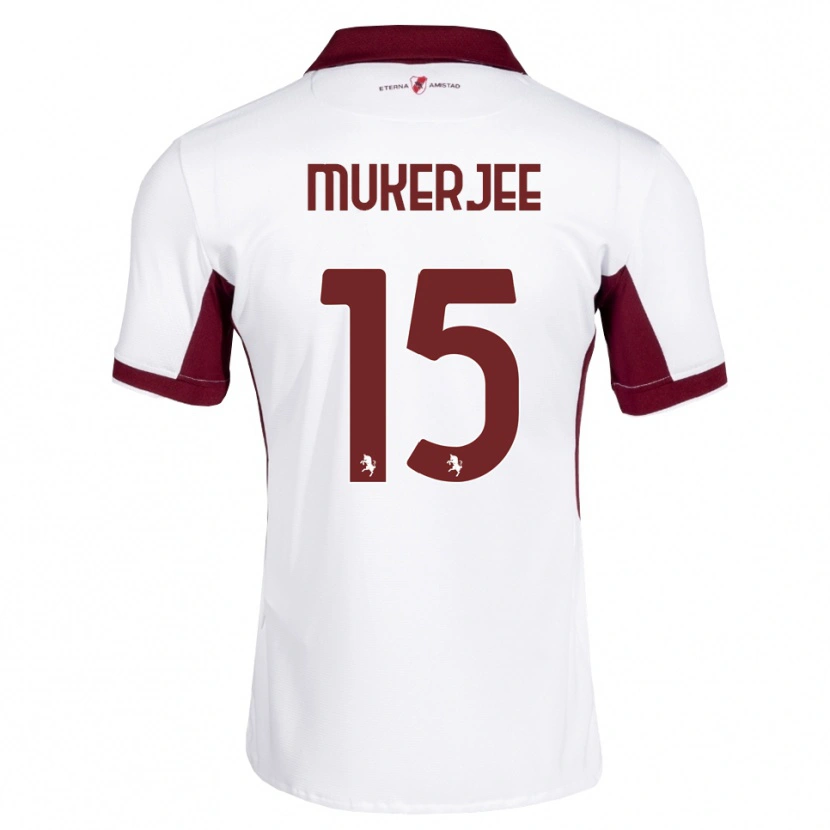 Danxen Heren Carlo Mukerjee #15 Bordeauxrood Wit Rood Uitshirt Uittenue 2026/27 T-Shirt