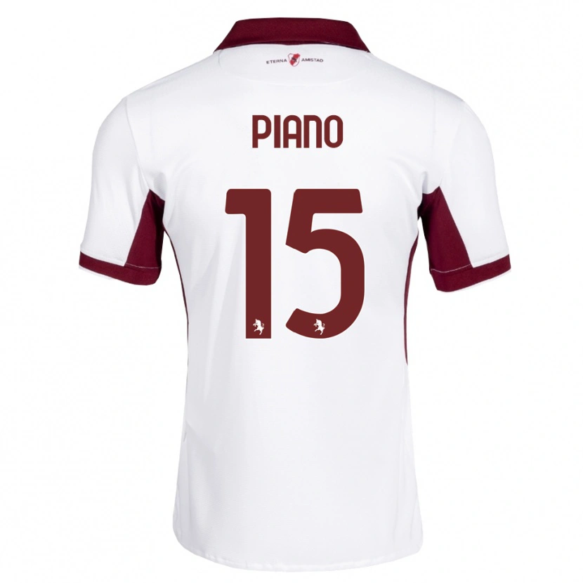 Danxen Heren Enrico Piano #15 Bordeauxrood Wit Rood Uitshirt Uittenue 2026/27 T-Shirt