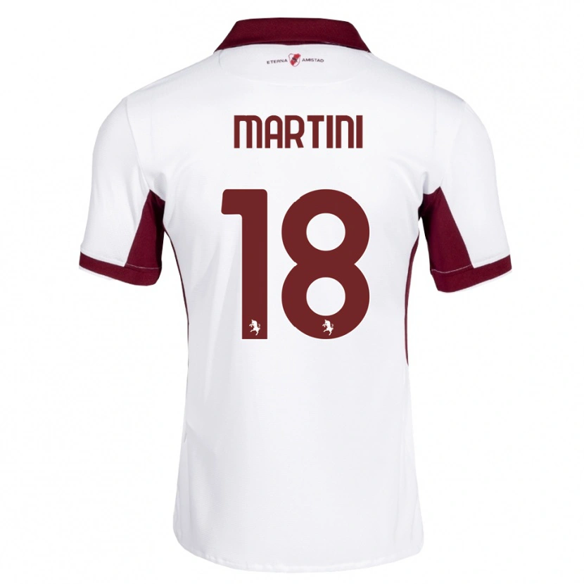 Danxen Heren Edoardo Martini #18 Bordeauxrood Wit Rood Uitshirt Uittenue 2026/27 T-Shirt