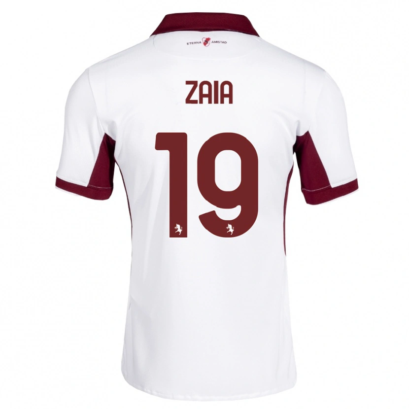 Danxen Heren Edoardo Zaia #19 Bordeauxrood Wit Rood Uitshirt Uittenue 2026/27 T-Shirt