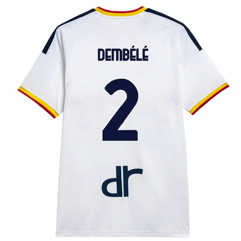 Danxen Heren Ali Dembélé #2 Wit Geel Rood Uitshirt Uittenue 2026/27 T-Shirt