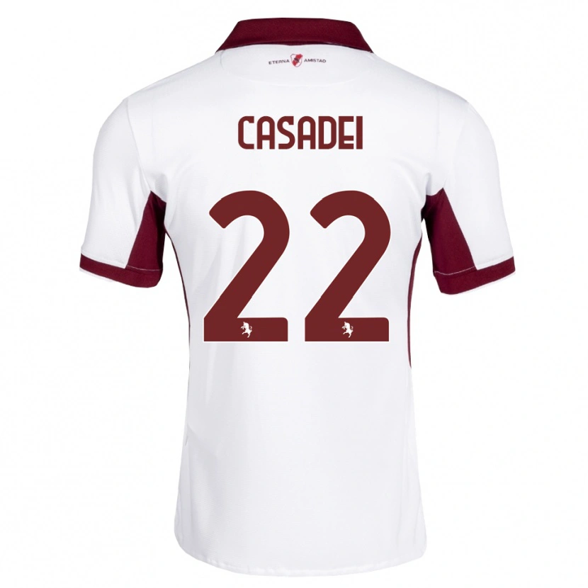 Danxen Heren Cesare Casadei #22 Bordeauxrood Wit Rood Uitshirt Uittenue 2026/27 T-Shirt
