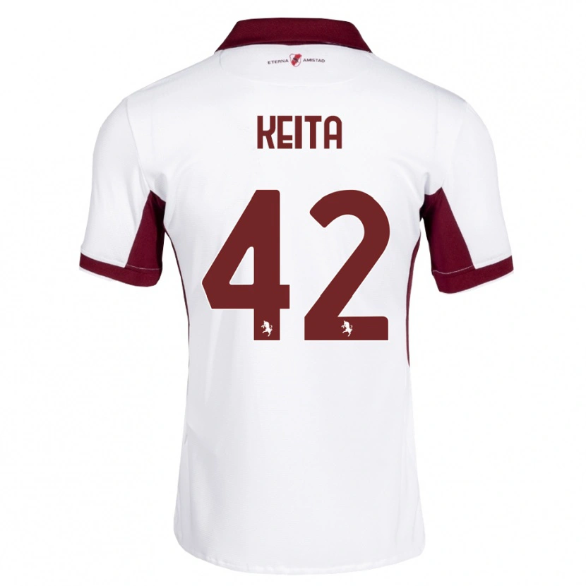 Danxen Heren Karamoko Keita #42 Bordeauxrood Wit Rood Uitshirt Uittenue 2026/27 T-Shirt