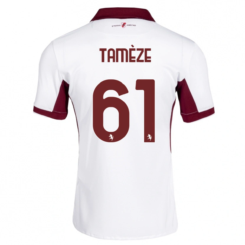 Danxen Heren Adrien Tamèze #61 Bordeauxrood Wit Rood Uitshirt Uittenue 2026/27 T-Shirt