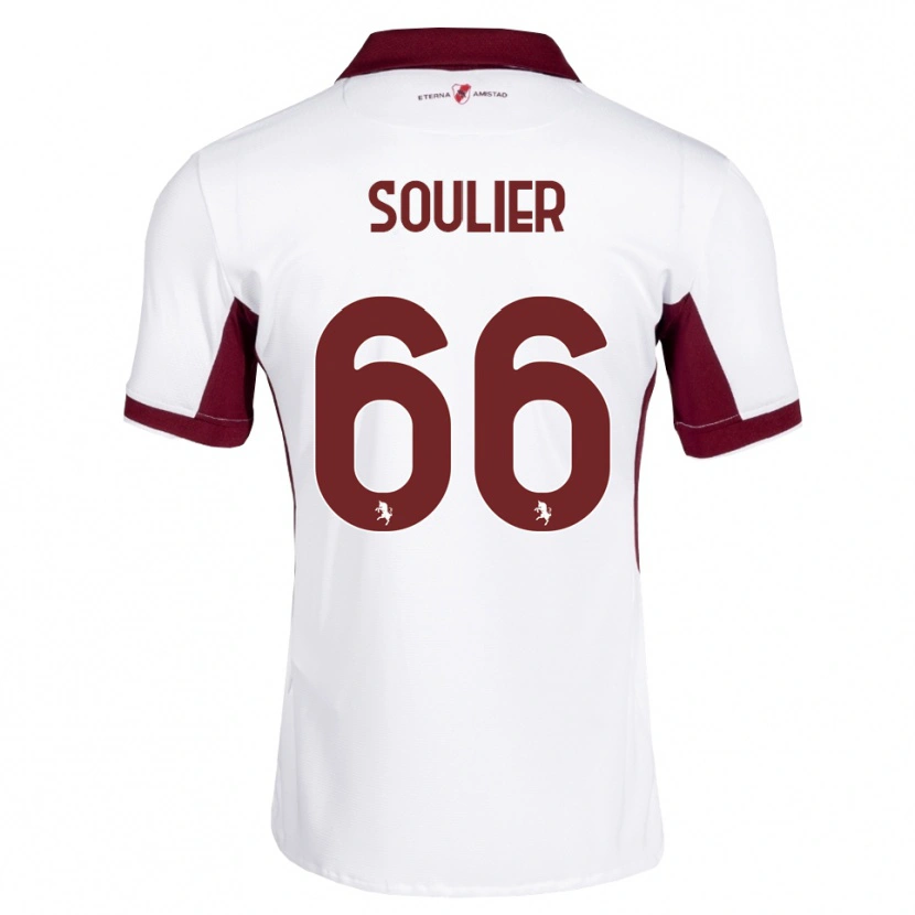 Danxen Heren Evan Soulier #66 Bordeauxrood Wit Rood Uitshirt Uittenue 2026/27 T-Shirt