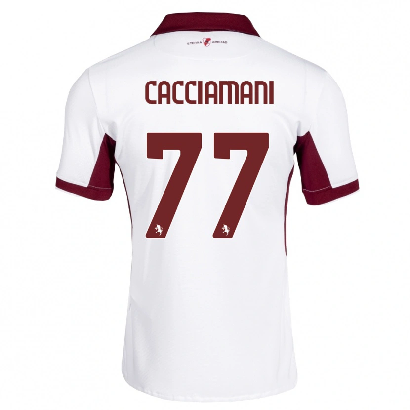 Danxen Heren Alessio Cacciamani #77 Bordeauxrood Wit Rood Uitshirt Uittenue 2026/27 T-Shirt