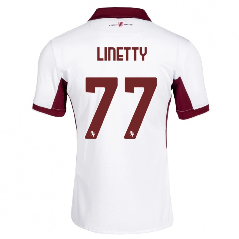 Danxen Heren Karol Linetty #77 Bordeauxrood Wit Rood Uitshirt Uittenue 2026/27 T-Shirt