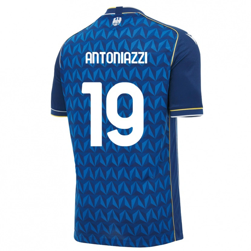 Danxen Heren Samuele Antoniazzi #19 Koninklijk Blauw Wit Blauw Uitshirt Uittenue 2026/27 T-Shirt