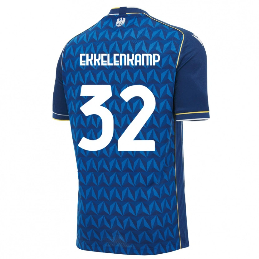 Danxen Heren Jurgen Ekkelenkamp #32 Koninklijk Blauw Wit Blauw Uitshirt Uittenue 2026/27 T-Shirt