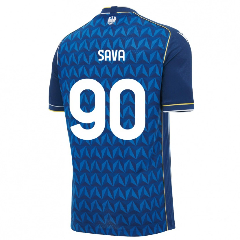 Danxen Heren Răzvan Sava #90 Koninklijk Blauw Wit Blauw Uitshirt Uittenue 2026/27 T-Shirt
