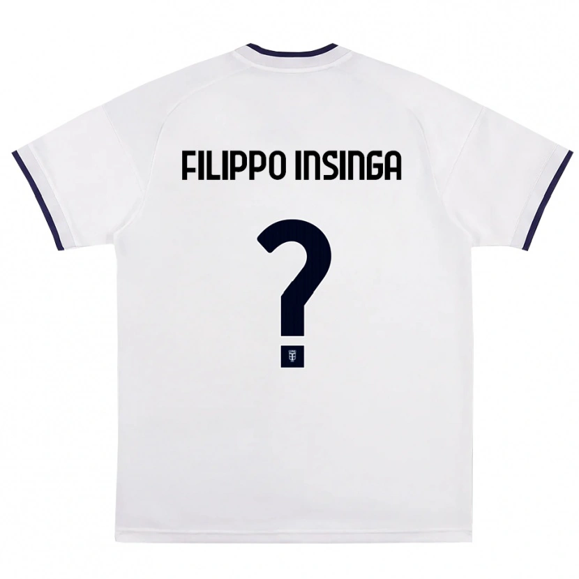 Danxen Heren Samuele Filippo Insinga #0 Wit Rood Koninklijk Blauw Uitshirt Uittenue 2026/27 T-Shirt