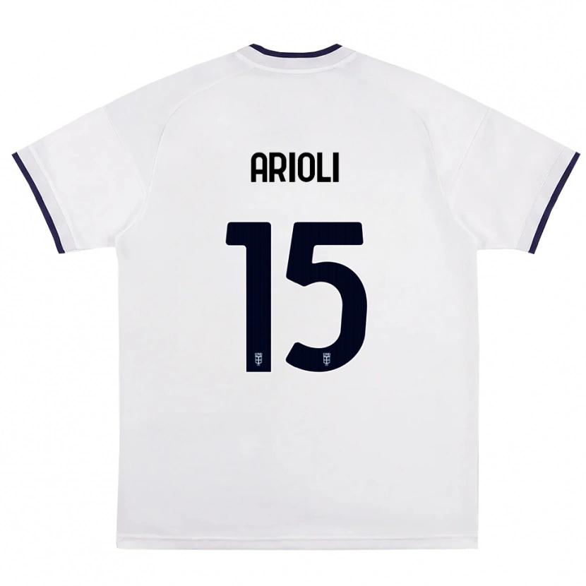 Danxen Heren Mattia Arioli #15 Wit Rood Koninklijk Blauw Uitshirt Uittenue 2026/27 T-Shirt