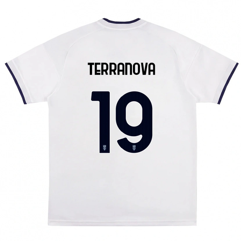 Danxen Heren Mattia Terranova #19 Wit Rood Koninklijk Blauw Uitshirt Uittenue 2026/27 T-Shirt