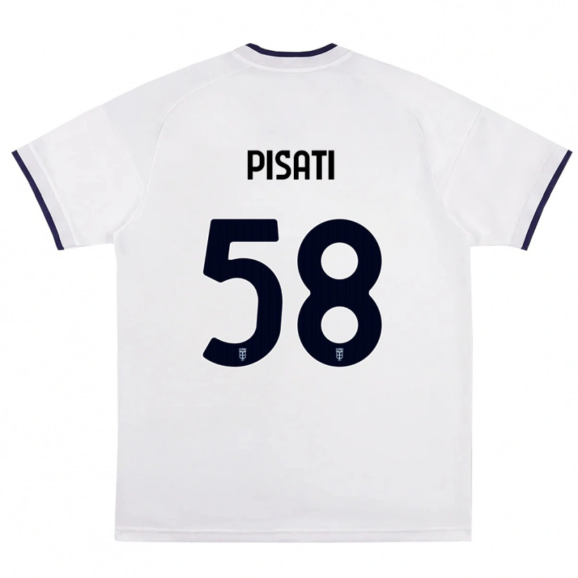 Danxen Heren Samuele Pisati #58 Wit Rood Koninklijk Blauw Uitshirt Uittenue 2026/27 T-Shirt
