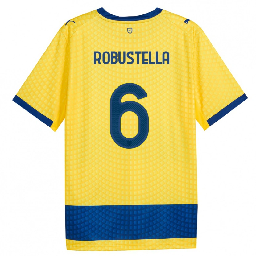 Danxen Heren Daniele Robustella #6 Geel Blauw Zwart Uitshirt Uittenue 2026/27 T-Shirt