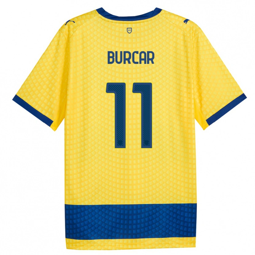 Danxen Heren Andrija Burcar #11 Geel Blauw Zwart Uitshirt Uittenue 2026/27 T-Shirt