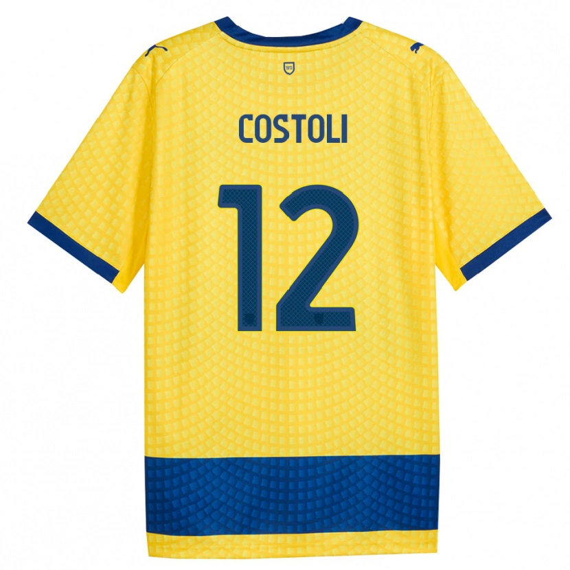 Danxen Heren Luca Costoli #12 Geel Blauw Zwart Uitshirt Uittenue 2026/27 T-Shirt