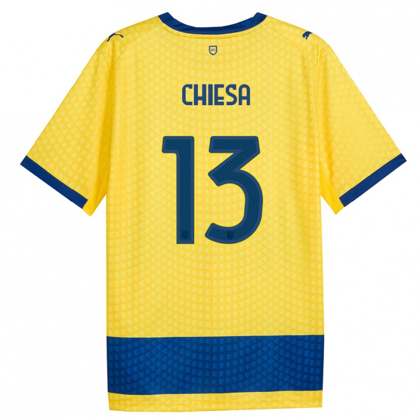 Danxen Heren Riccardo Chiesa #13 Geel Blauw Zwart Uitshirt Uittenue 2026/27 T-Shirt
