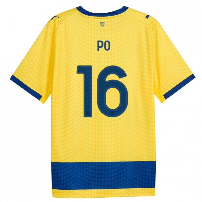 Danxen Heren Federico Po #16 Geel Blauw Zwart Uitshirt Uittenue 2026/27 T-Shirt