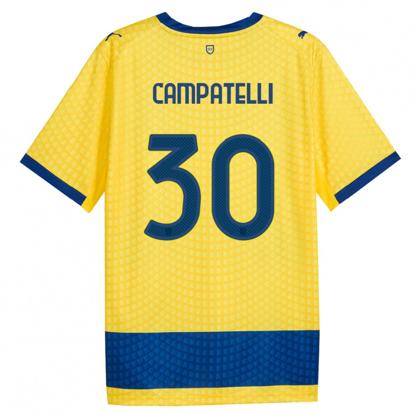 Danxen Heren Marco Campatelli #30 Geel Blauw Zwart Uitshirt Uittenue 2026/27 T-Shirt