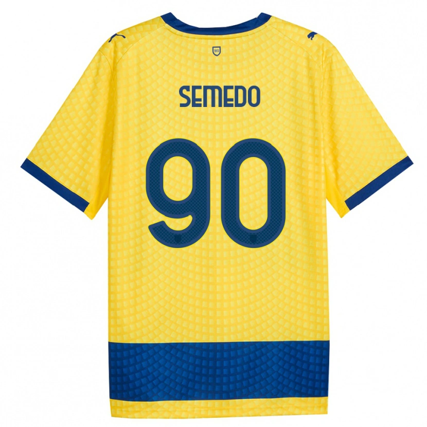 Danxen Heren Afonso Semedo #90 Geel Blauw Zwart Uitshirt Uittenue 2026/27 T-Shirt
