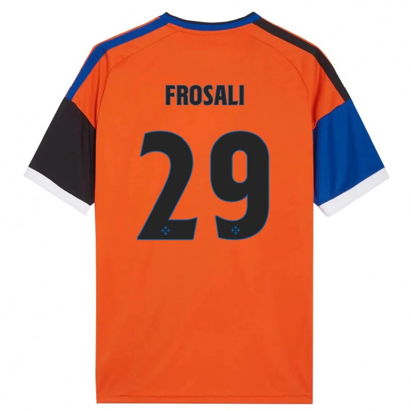 Danxen Heren Jacopo Frosali #29 Oranje Blauw Zwart Wit Uitshirt Uittenue 2026/27 T-Shirt