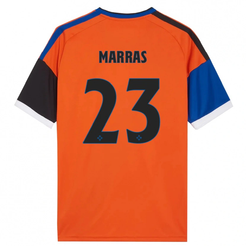 Danxen Heren Tommaso Marras #23 Oranje Blauw Zwart Wit Uitshirt Uittenue 2026/27 T-Shirt