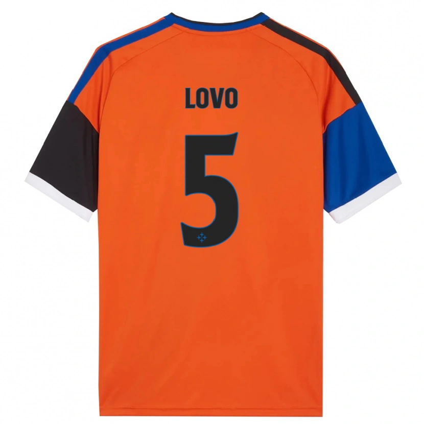 Danxen Heren Pietro Lovo #5 Oranje Blauw Zwart Wit Uitshirt Uittenue 2026/27 T-Shirt