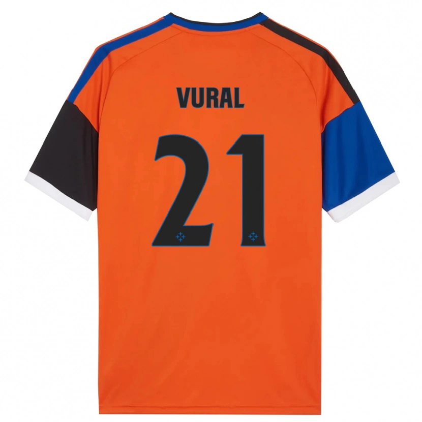 Danxen Heren İsak Vural #21 Oranje Blauw Zwart Wit Uitshirt Uittenue 2026/27 T-Shirt