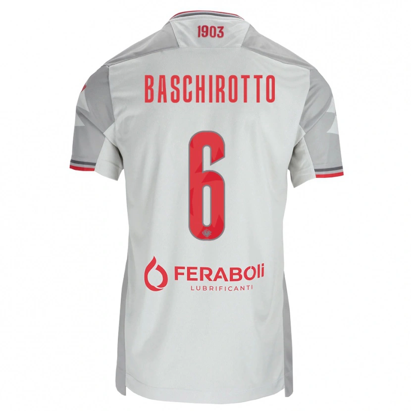Danxen Heren Federico Baschirotto #6 Grijs Wit Rood Uitshirt Uittenue 2026/27 T-Shirt