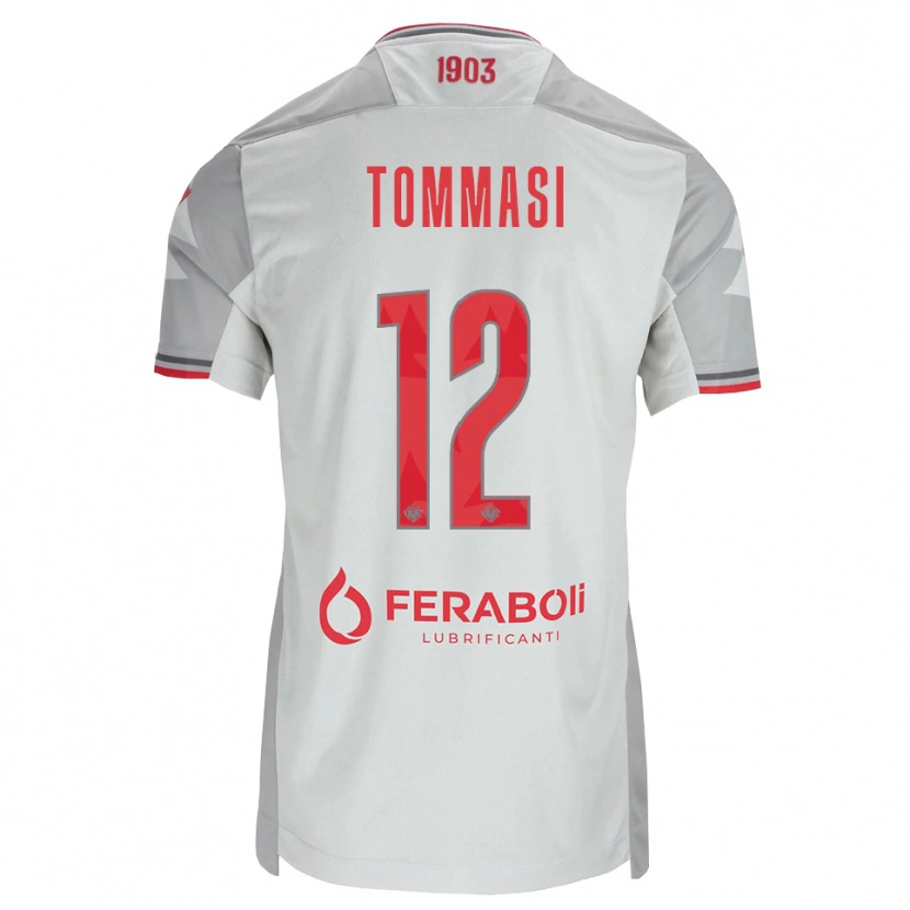 Danxen Heren Francesco Tommasi #12 Grijs Wit Rood Uitshirt Uittenue 2026/27 T-Shirt