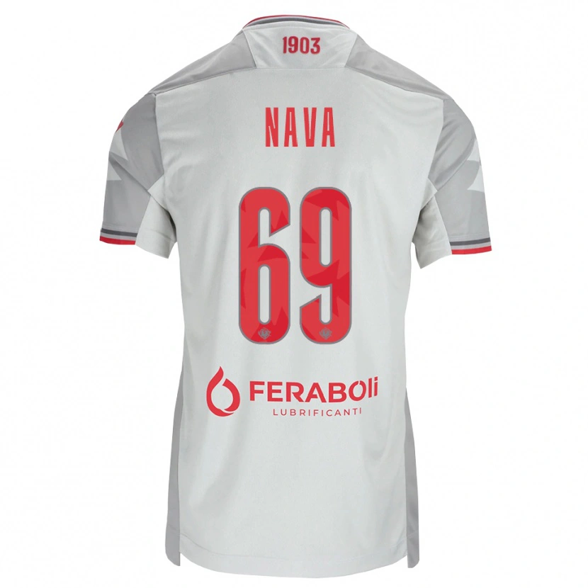 Danxen Heren Lapo Nava #69 Grijs Wit Rood Uitshirt Uittenue 2026/27 T-Shirt