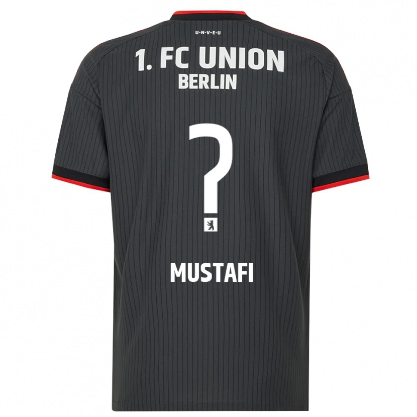 Danxen Heren Adel Mustafi #0 Zwart Wit Rood Uitshirt Uittenue 2026/27 T-Shirt