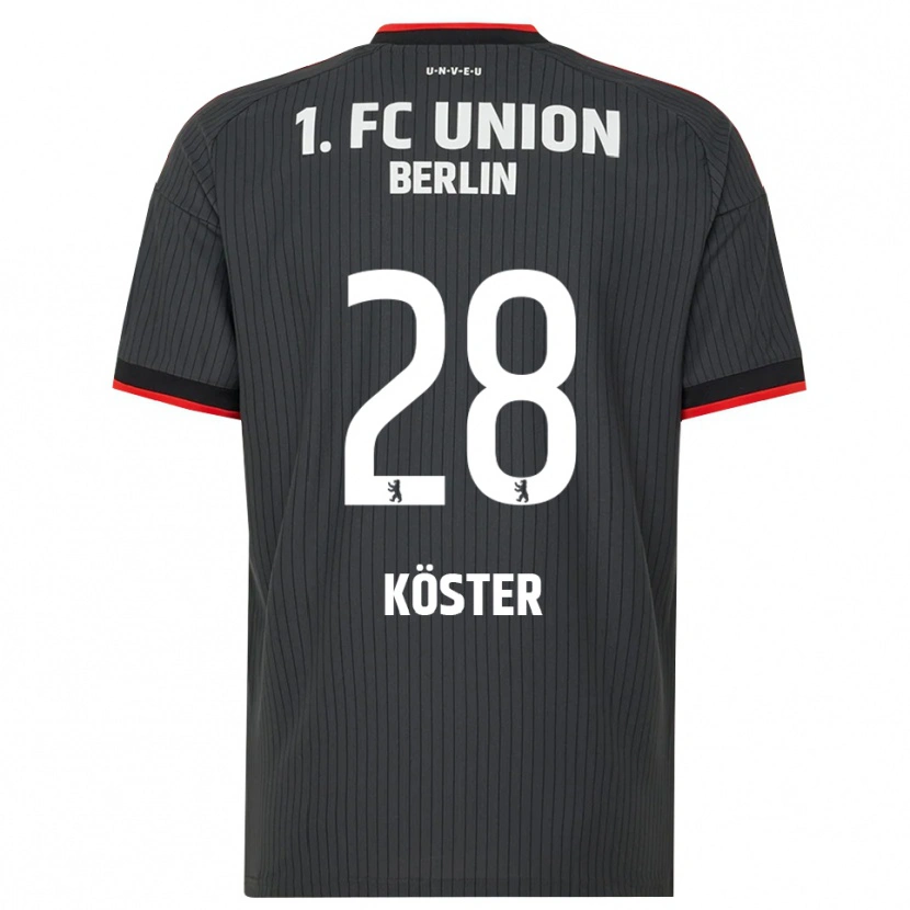 Danxen Heren Leonie Köster #28 Zwart Wit Rood Uitshirt Uittenue 2026/27 T-Shirt