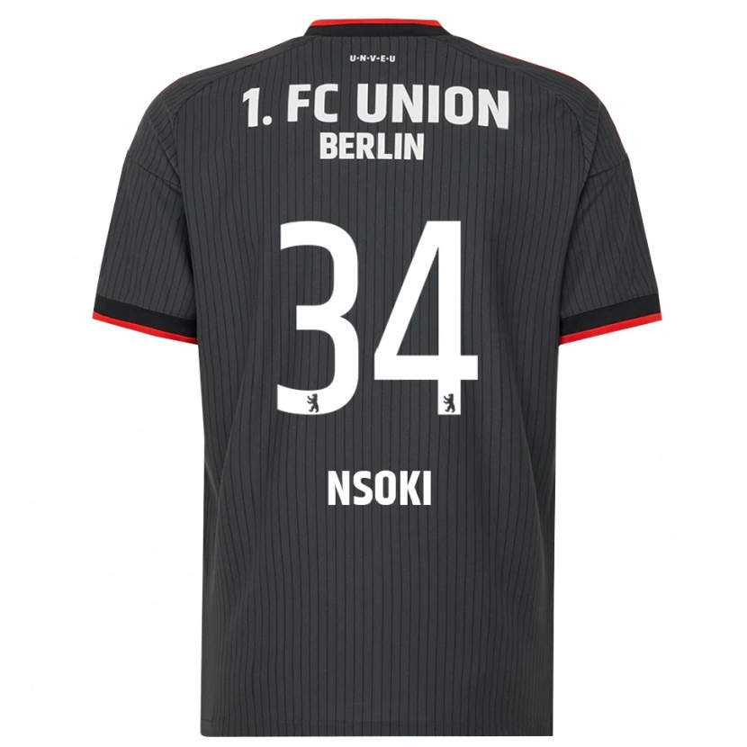 Danxen Heren Stanley Nsoki #34 Zwart Wit Rood Uitshirt Uittenue 2026/27 T-Shirt