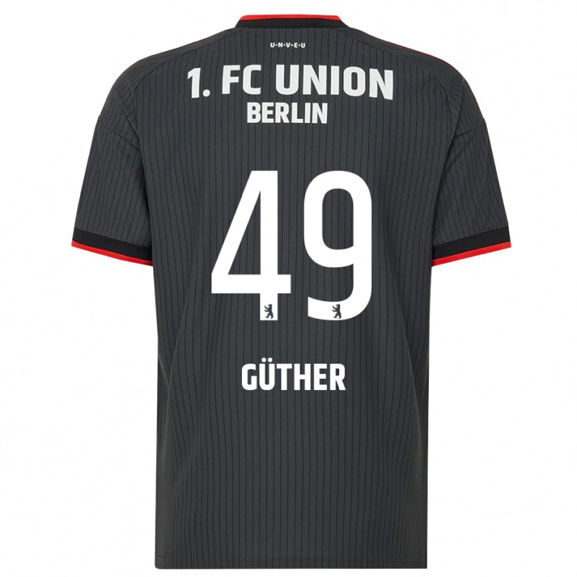 Danxen Heren Linus Güther #49 Zwart Wit Rood Uitshirt Uittenue 2026/27 T-Shirt