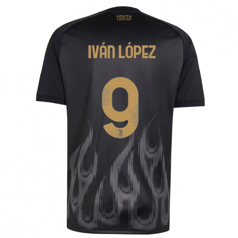 Danxen Heren Iván López #9 Zwart Bruin Thuisshirt Derde Tenue 2026/27 T-Shirt