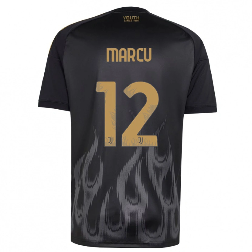 Danxen Heren Alessio Marcu #12 Zwart Bruin Thuisshirt Derde Tenue 2026/27 T-Shirt