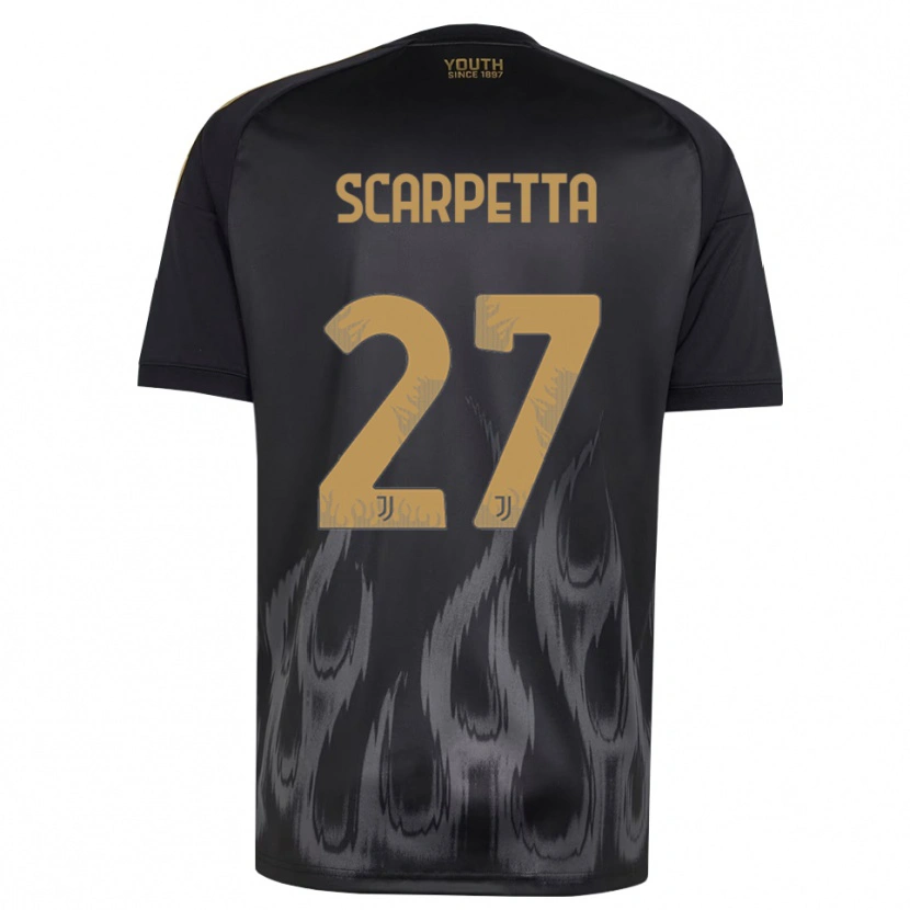 Danxen Heren Jacopo Scarpetta #27 Zwart Bruin Thuisshirt Derde Tenue 2026/27 T-Shirt
