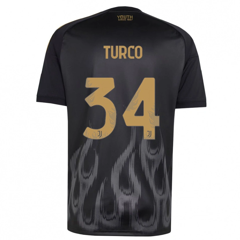 Danxen Heren Stefano Turco #34 Zwart Bruin Thuisshirt Derde Tenue 2026/27 T-Shirt