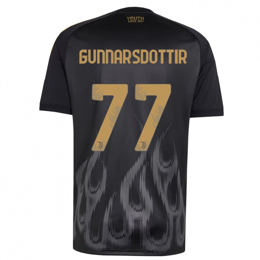 Danxen Heren Sara Bjork Gunnarsdottir #77 Zwart Bruin Thuisshirt Derde Tenue 2026/27 T-Shirt
