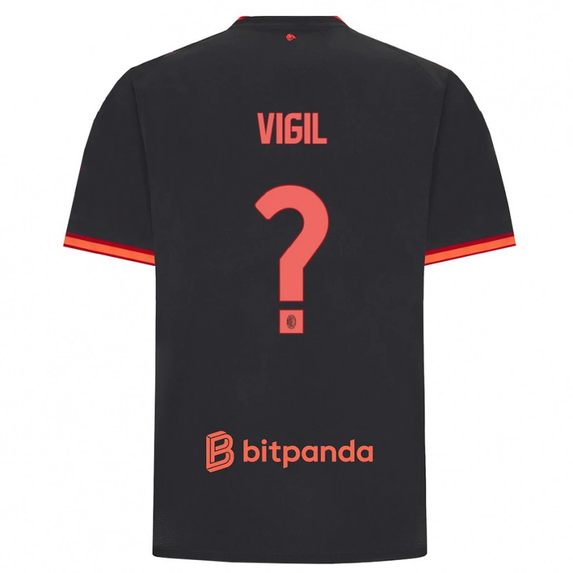 Danxen Heren Christian Vigil #0 Zwart Rood Thuisshirt Derde Tenue 2026/27 T-Shirt
