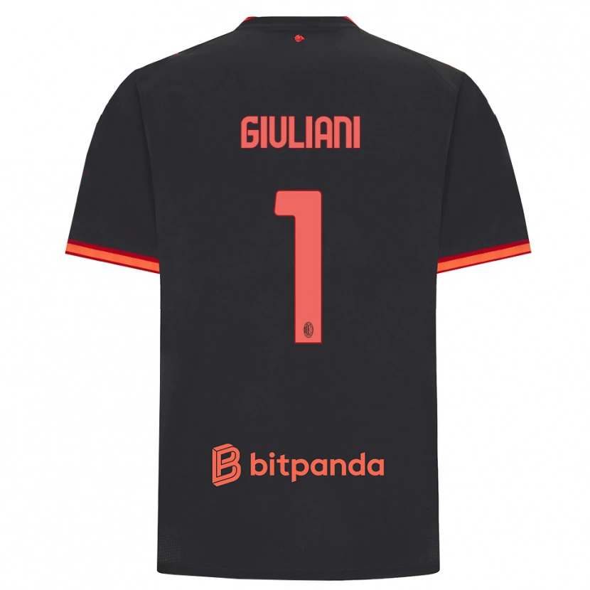 Danxen Heren Laura Giuliani #1 Zwart Rood Thuisshirt Derde Tenue 2026/27 T-Shirt