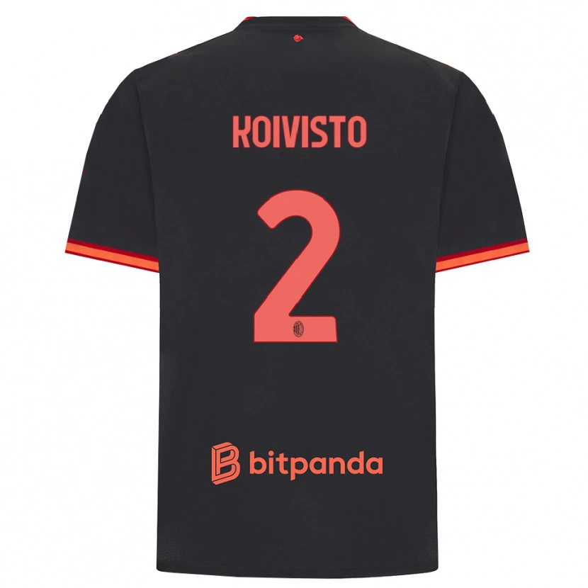 Danxen Heren Emma Koivisto #2 Zwart Rood Thuisshirt Derde Tenue 2026/27 T-Shirt