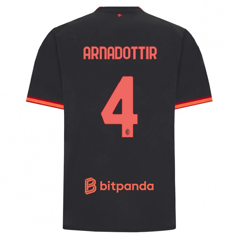 Danxen Heren Guony Arnadottir #4 Zwart Rood Thuisshirt Derde Tenue 2026/27 T-Shirt