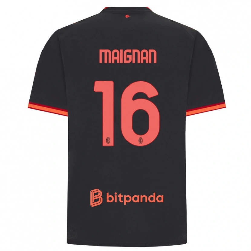 Danxen Heren Mike Maignan #16 Zwart Rood Thuisshirt Derde Tenue 2026/27 T-Shirt