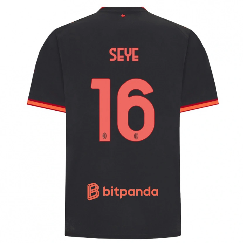 Danxen Heren Abdou Seye #16 Zwart Rood Thuisshirt Derde Tenue 2026/27 T-Shirt