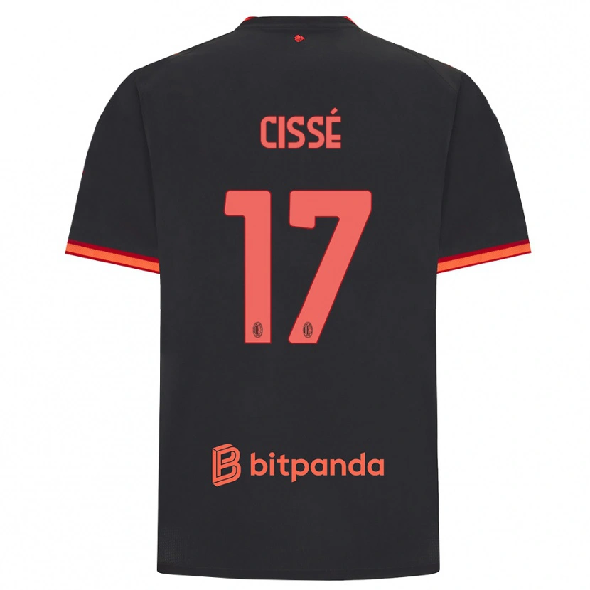 Danxen Heren Maiga-Hamadoun Cissé #17 Zwart Rood Thuisshirt Derde Tenue 2026/27 T-Shirt