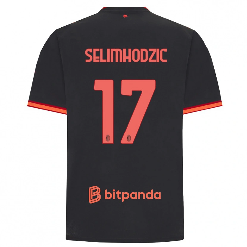 Danxen Heren Noa Selimhodzic #17 Zwart Rood Thuisshirt Derde Tenue 2026/27 T-Shirt