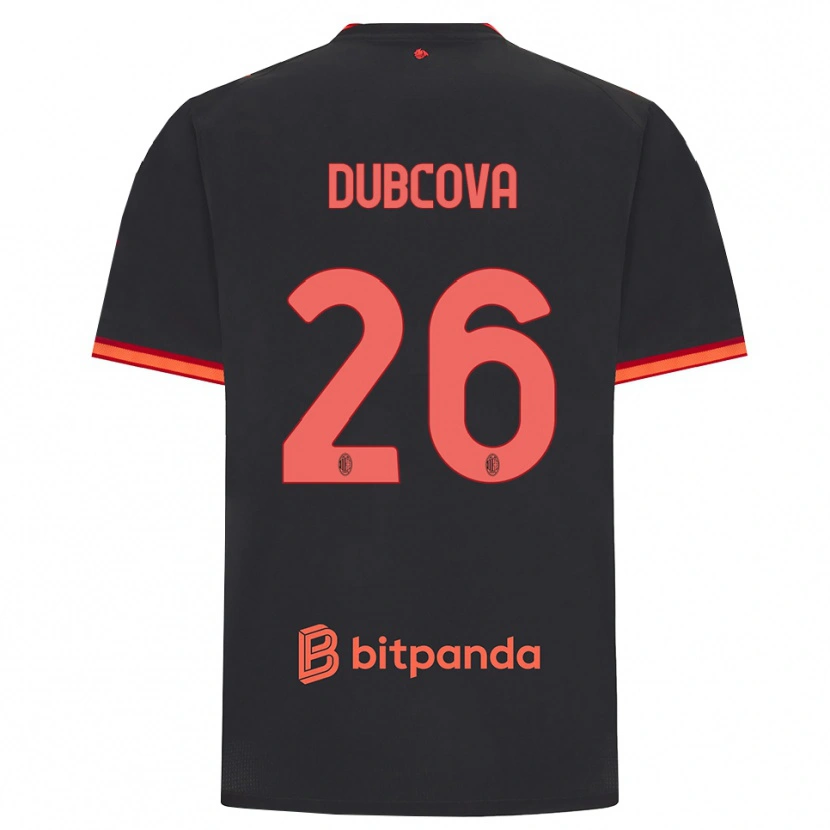 Danxen Heren Michaela Dubcova #26 Zwart Rood Thuisshirt Derde Tenue 2026/27 T-Shirt